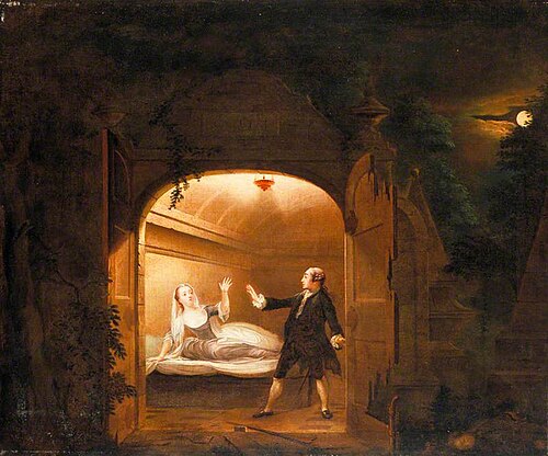 David Garrick (1717–1779), as Romeo, George Anne Bellamy (c.1731–1788), as Juliet, and Charles Blake, 1753, Benjamin Wilson