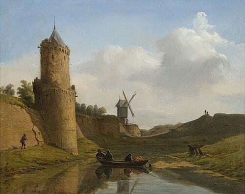 Gezicht op de Nijmeegse vestingwerken, 1875, Rudolphus Lauwerier