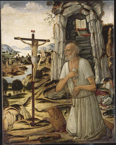 Saint Jérôme dans le désert, 1450, Benvenuto di Giovanni