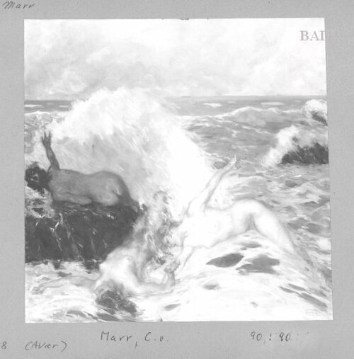 "Play in the waves", 1883, Carl von Marr