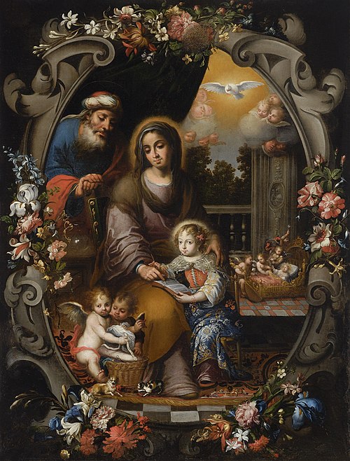 San Joaquín, Santa Ana y la Virgen Niña, 1700, Andrés Pérez