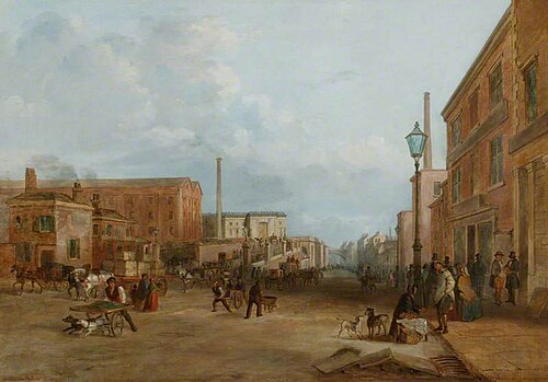 London Road, Manchester, 1847, Arthur Fitzwilliam Tait