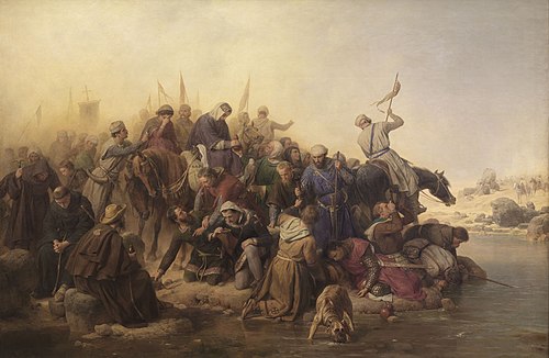 Die Kreuzfahrer in der Wüste, 1863, Carl Friedrich Lessing