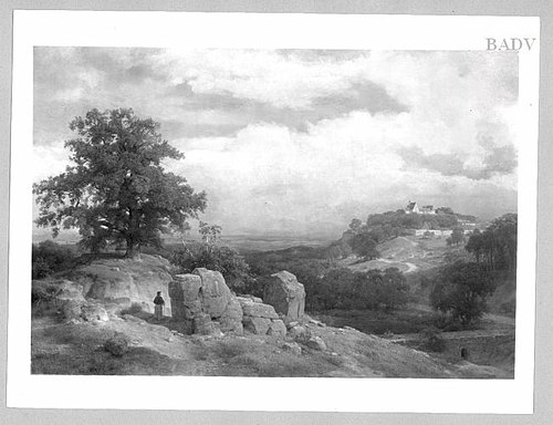 Landscape with a pilgrim, 1866, Carl Friedrich Lessing