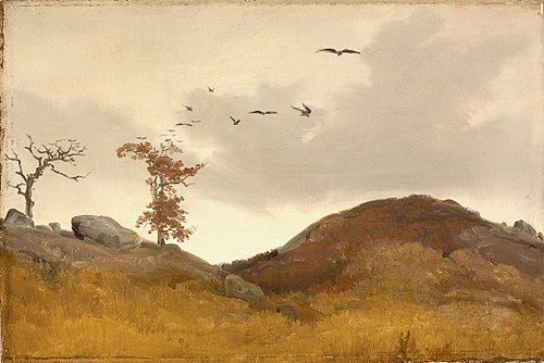 Landscape with Crows, 1830, Carl Friedrich Lessing