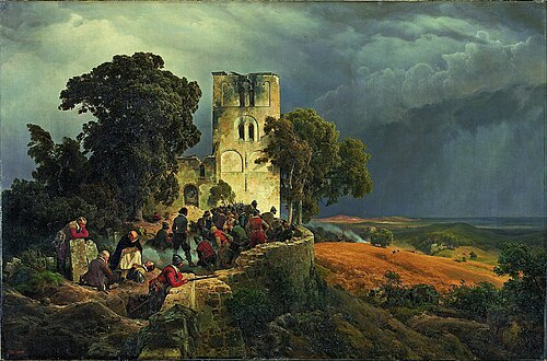 The Siege (Defense of a Church Courtyard During the Thirty Years’ War), 1848, Carl Friedrich Lessing