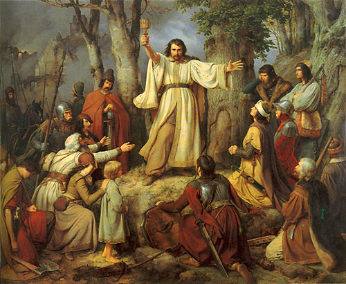 The Hussite Sermon, 1836, Carl Friedrich Lessing