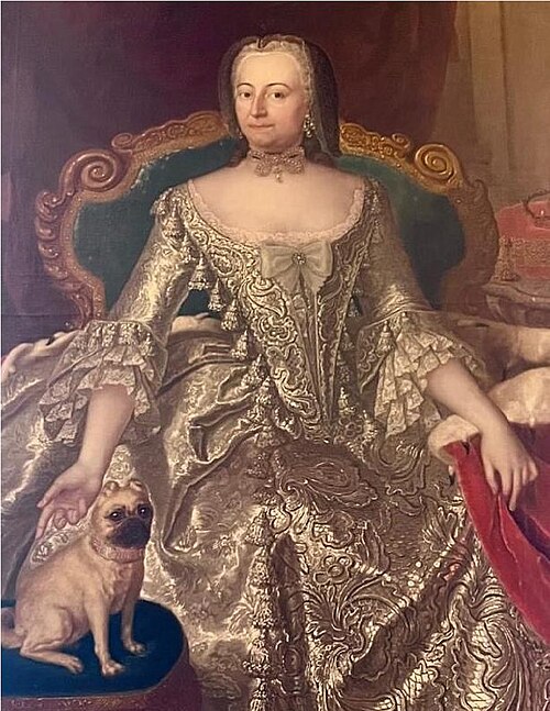 Porträt der Henriette Marie von Brandenburg-Schwedt (1702-1782), Ehefrau von Herzog Friedrich Ludwig, 1747, Georg Lisiewski