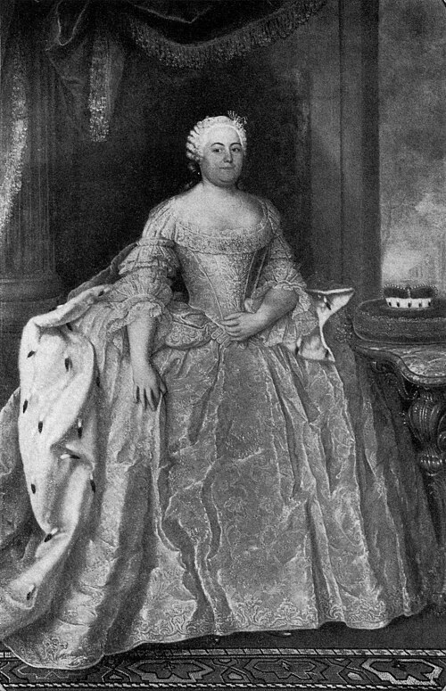 Prinzessin Anna Wilhelmine von Anhalt-Dessau (1715-1780), 1750, Georg Lisiewski