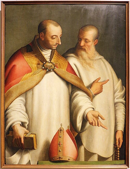 s. ugo di lincoln e il beato guglielmo da fenoglio, 1576, Bernardino Campi