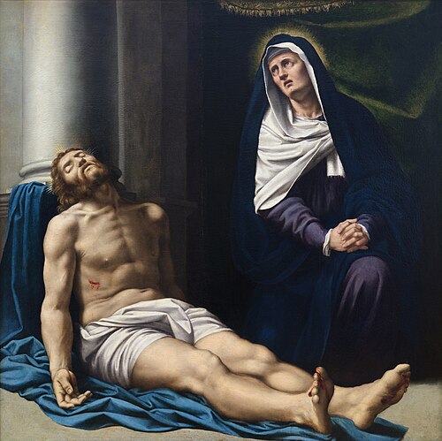 La Vierge pleurant le Christ mort, 1550, Bernardino Gatti