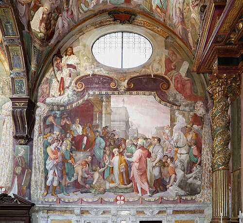 San Pietro resuscita il figlio di Teofilo, 1590, Bernardino Poccetti