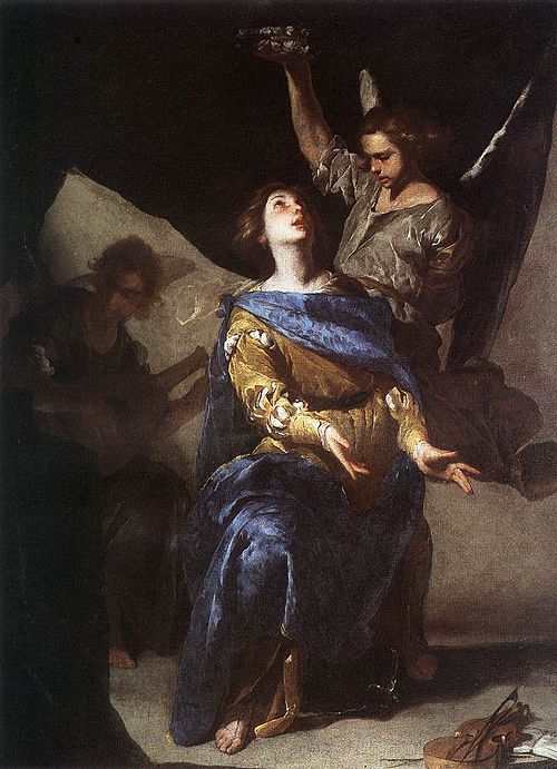 Sainte Cécille en extase., 1645, Bernardo Cavallino