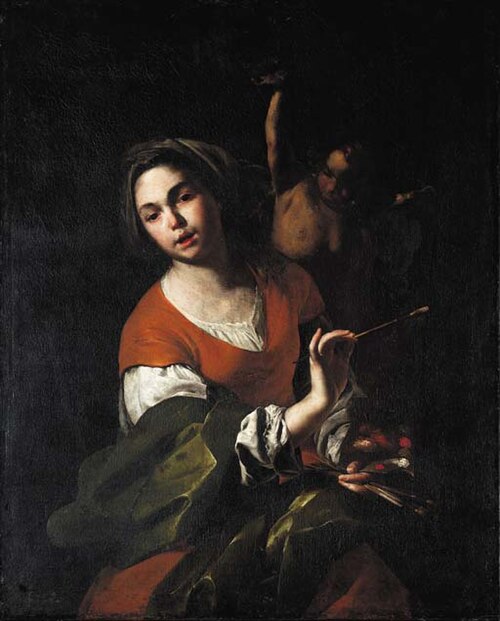 Personification of painting, 1640, Bernardo Cavallino
