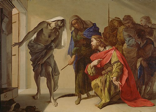 The Shade of Samuel Invoked by Saul, 1650, Bernardo Cavallino