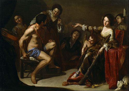 Héraclès et Omphale, 1640, Bernardo Cavallino