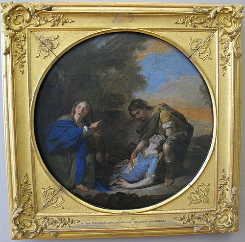 Erminia und der verwundete Tancred, 1650, Bernardo Cavallino