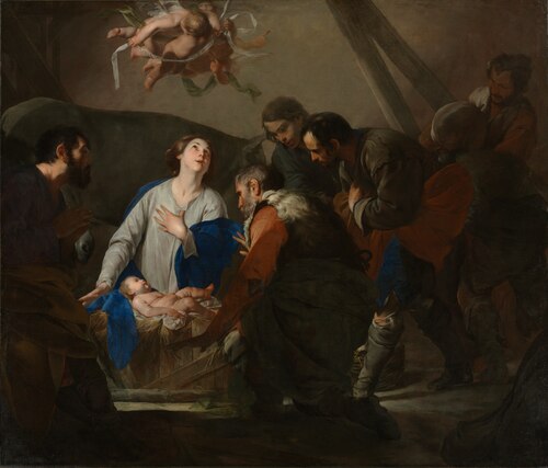 Adoration of the Shepherds, 1650, Bernardo Cavallino