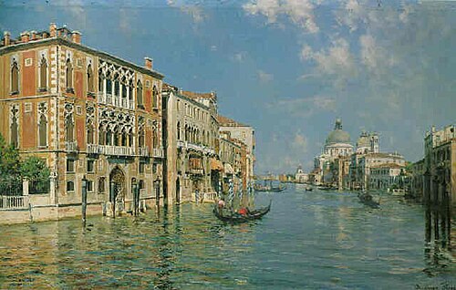A view of the Grand Canal, , Bernardo Hay