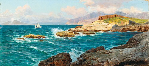 Segelschiffe vor der Küste Capris, 1931, Bernardo Hay