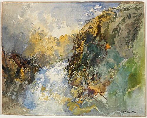 Waterfall, 1894, Otto Reinhold Jacobi