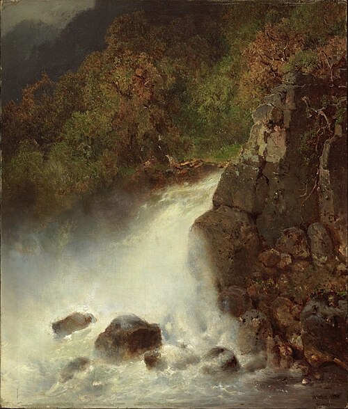 Waterfall, 1866, Otto Reinhold Jacobi