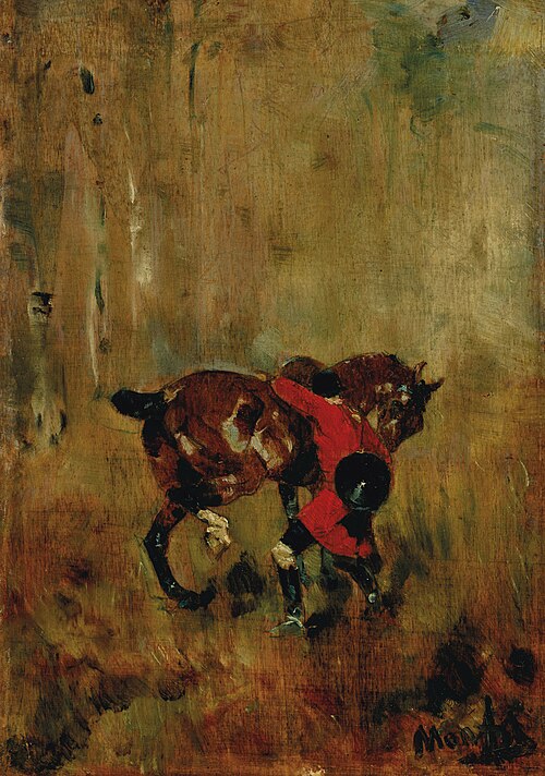 Hunting remounting horse, , Henri de Toulouse-Lautrec