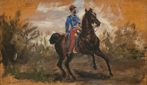 Chasseur à cheval, 1879, Henri de Toulouse-Lautrec