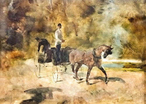 Un dog-cart, 1880, Henri de Toulouse-Lautrec