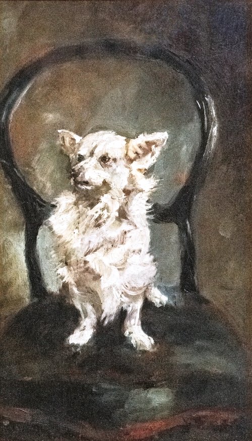 Petite chienne blanche, 1881, Henri de Toulouse-Lautrec