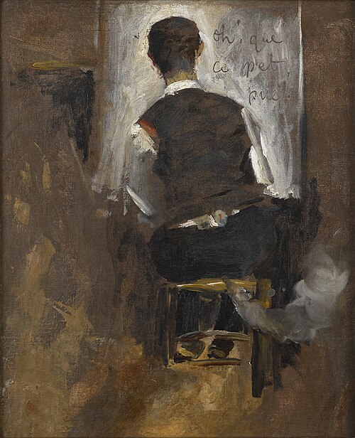 Autoportrait de dos, 1884, Henri de Toulouse-Lautrec