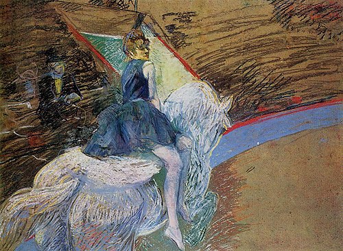 Rider on a White horse, 1888, Henri de Toulouse-Lautrec