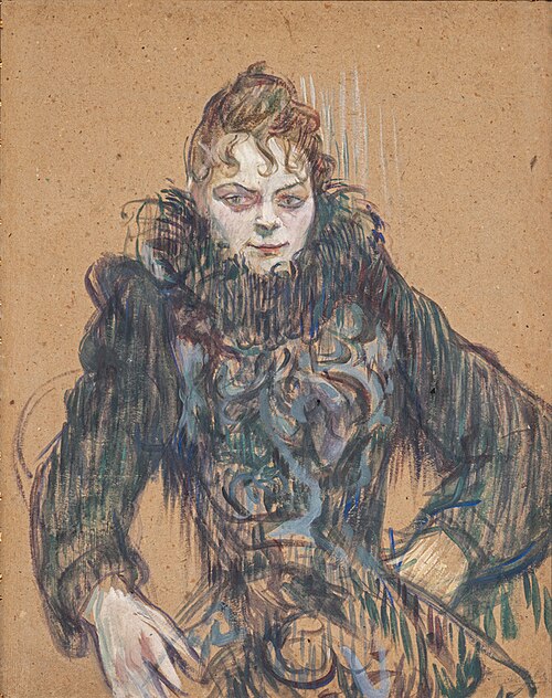 Femme au boa noir, 1892, Henri de Toulouse-Lautrec