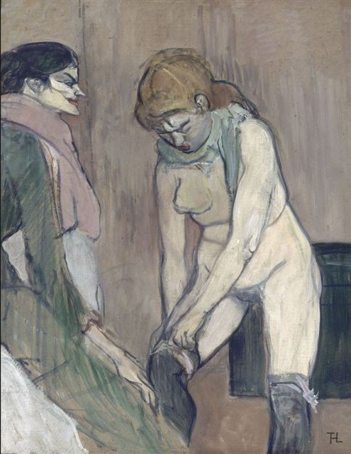 Femme tirant son bas, 1894, Henri de Toulouse-Lautrec