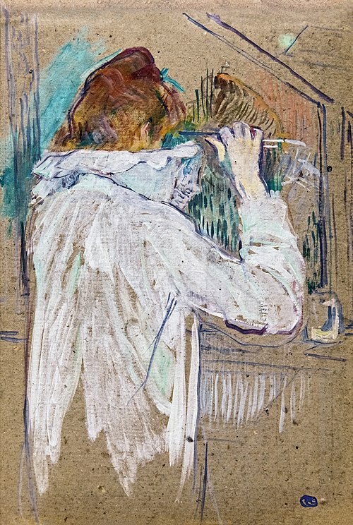 Femme se frisant, 1875, Henri de Toulouse-Lautrec