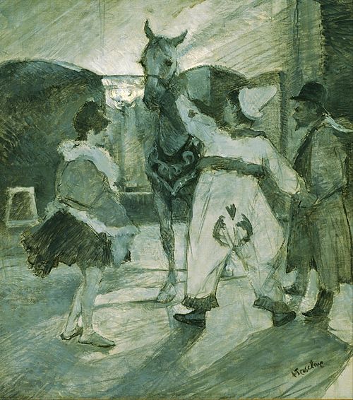 In the Wings at the Circus, 1887, Henri de Toulouse-Lautrec
