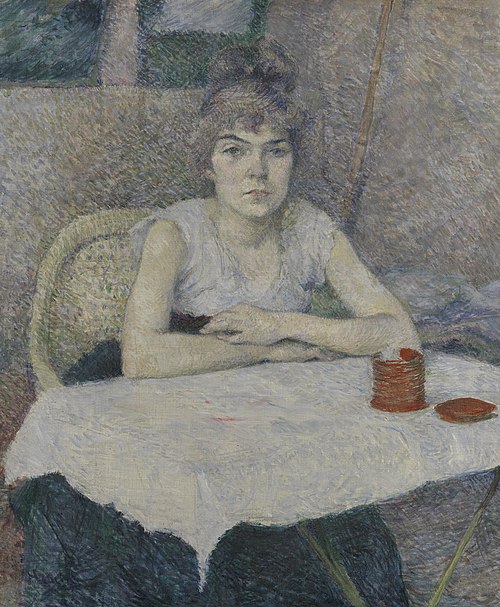Young Woman at a Table, 'Poudre de riz', 1887, Henri de Toulouse-Lautrec