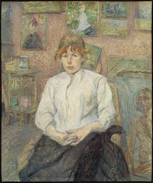 Carmen Gaudin in the Artist's Studio, 1888, Henri de Toulouse-Lautrec