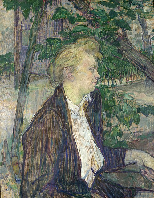 Woman seated in a Garden, 1891, Henri de Toulouse-Lautrec