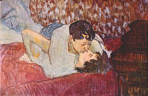 The Kiss, 1892, Henri de Toulouse-Lautrec
