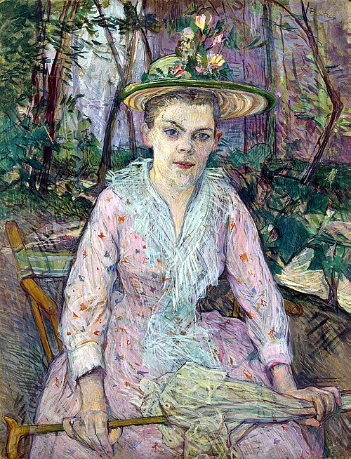 Woman with a parasol, 1889, Henri de Toulouse-Lautrec