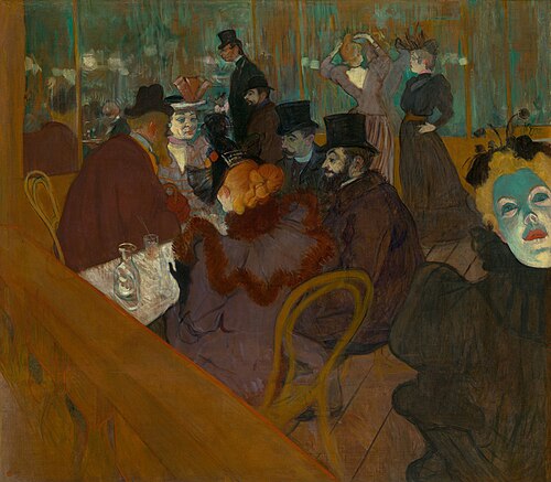 At the Moulin Rouge, 1892, Henri de Toulouse-Lautrec