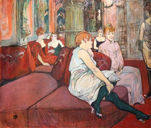 Au Salon de la rue des Moulins, 1894, Henri de Toulouse-Lautrec