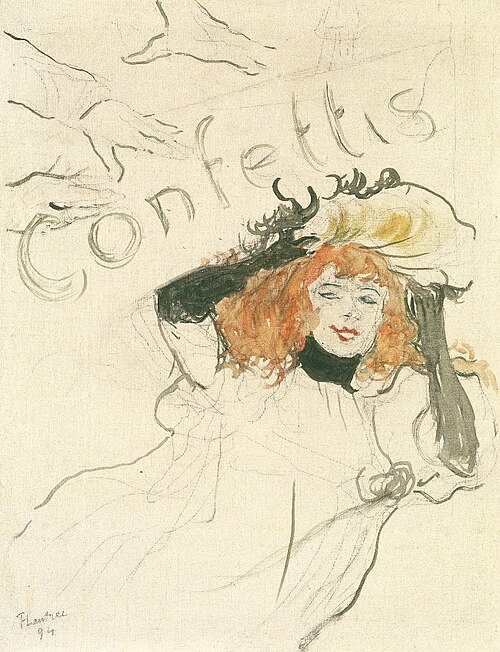 Confettis, 1893, Henri de Toulouse-Lautrec