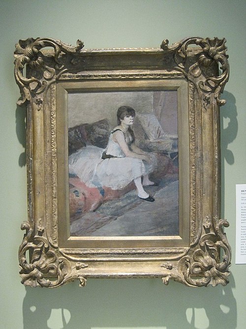 Dancer Seated on a Pink Divan, 1884, Henri de Toulouse-Lautrec