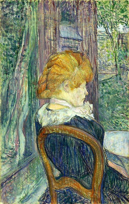 A Woman Seated in a Garden, 1890, Henri de Toulouse-Lautrec