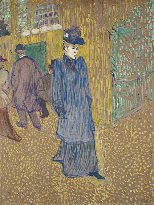 Jane Avril sortant du Moulin-Rouge, 1892, Henri de Toulouse-Lautrec