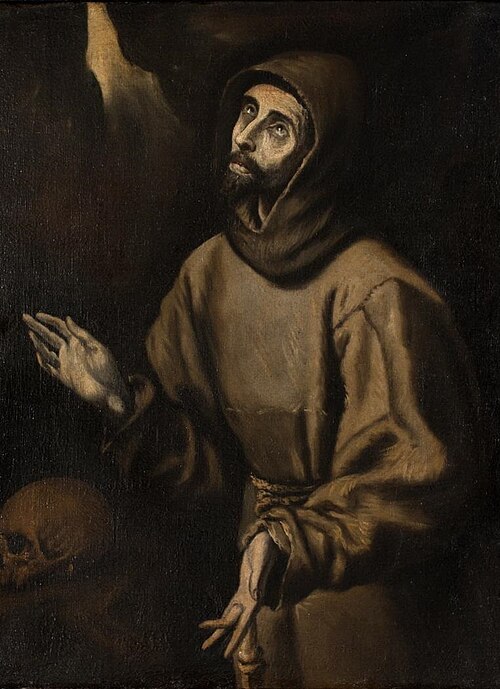 St Francis receiving the stigmata, 1683, Blas Muñoz