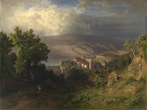 Blick auf Heidelberg, 1863, Bernhard Fries