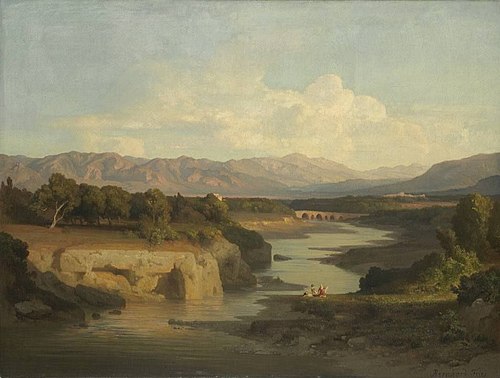 Das Tal des Oreto bei Palermo, 1860, Bernhard Fries